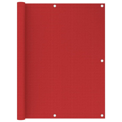 Paravento da Balcone Rosso 120x500 cm in HDPE