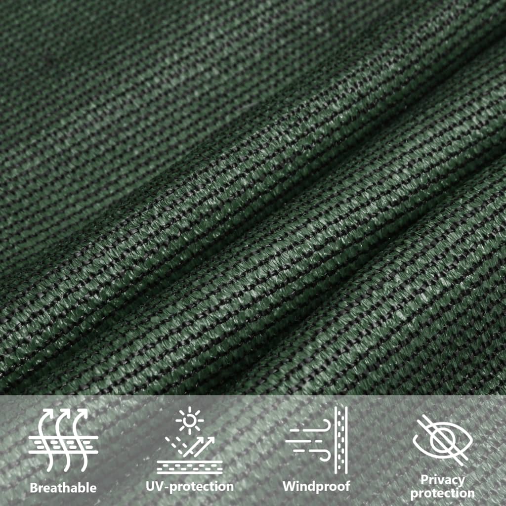 Vela Parasole 160 g/m² Verde Scuro 5x5x5 m in HDPE