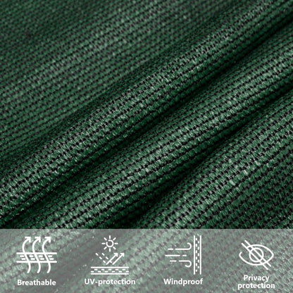 Vela Parasole 160 g/m² Verde Scuro 5x5x5 m in HDPE