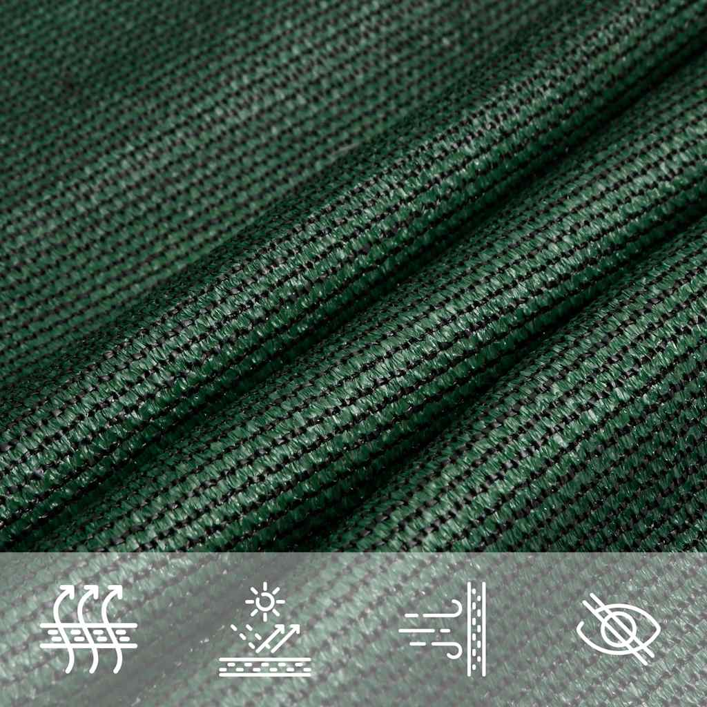 Vela Parasole 160 g/mÂ² Verde Scuro 5x7x7 m in HDPE