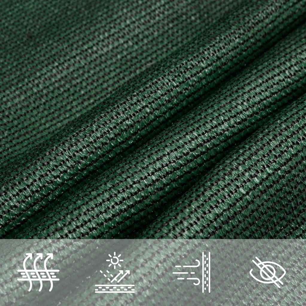 Vela Parasole 160 g/mÂ² Triangolare Verde Scuro 6x6x6 m in HDPE