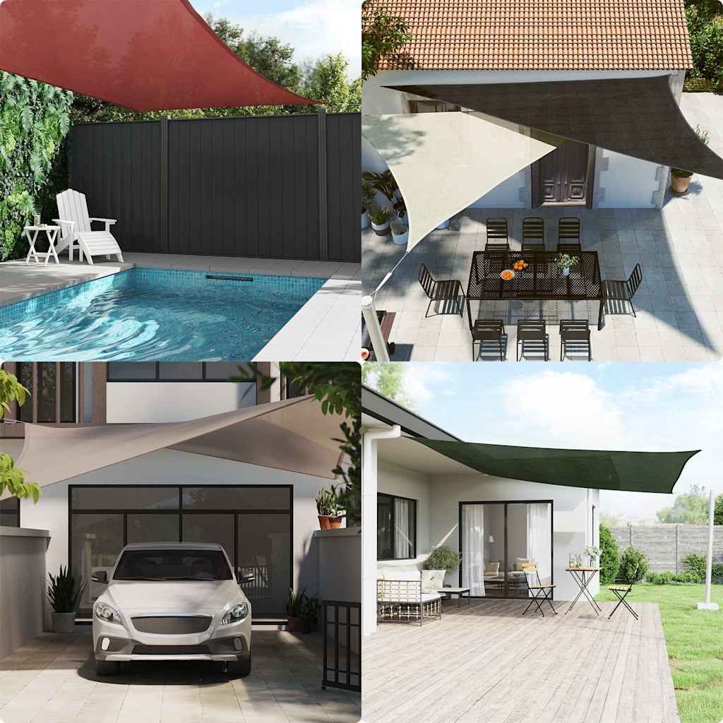 Vela Parasole 160 g/mÂ² Rettangolare Giallo 5x7 m in HDPE