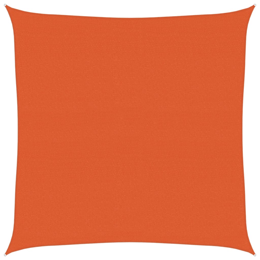 Vela Parasole 160 g/m² Quadrata Arancione 5x5 m in HDPE