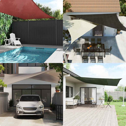 Vela Parasole 160 g/m² Triangolare Arancione 3x4x5 m in HDPE