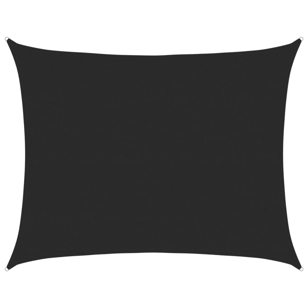 Vela Parasole 160 g/mÂ² Rettangolare Nera 6x8 m in HDPE