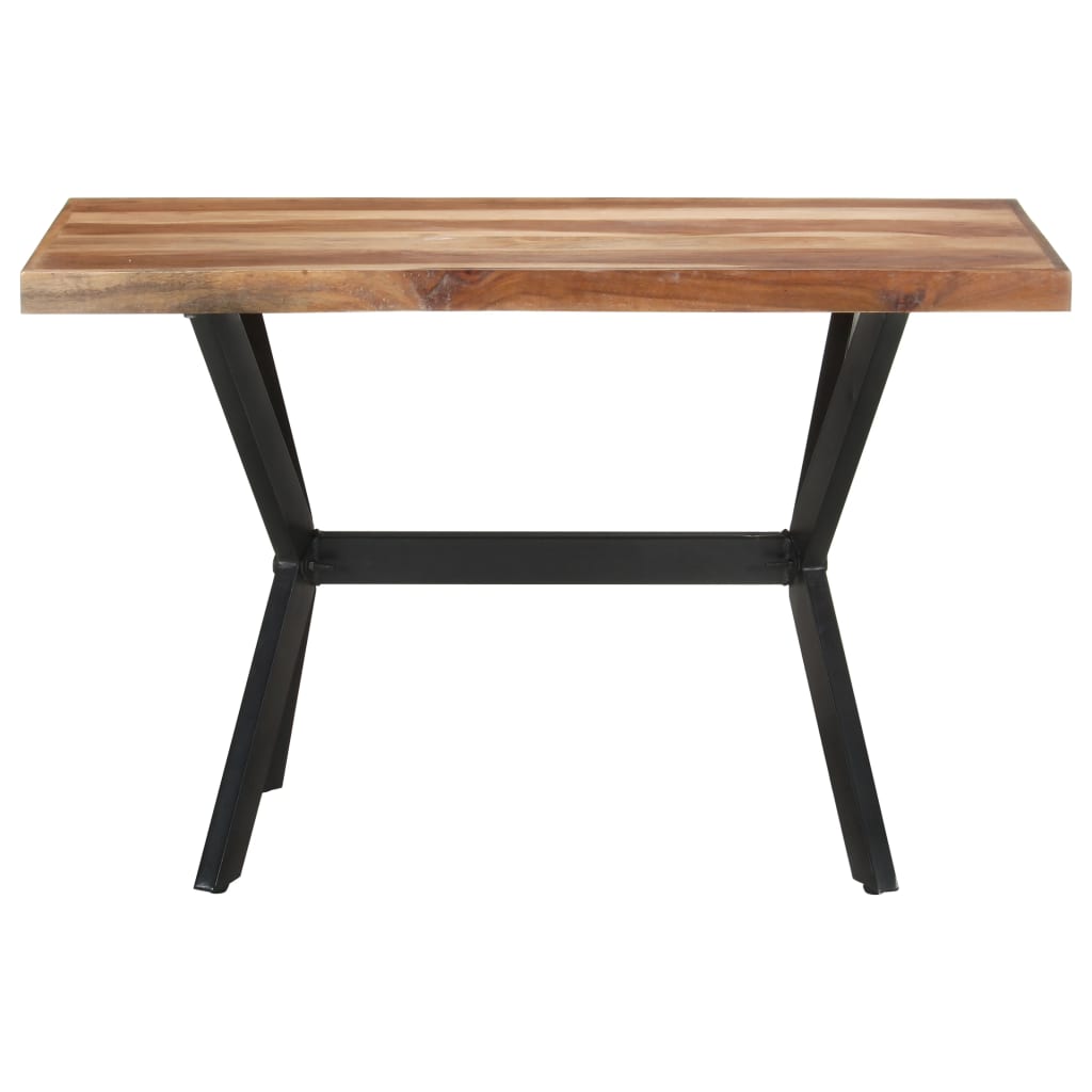 Tavolo da Pranzo 120x60x75 cm Legno Massello con Finitura Ambra