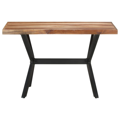 Tavolo da Pranzo 120x60x75 cm Legno Massello con Finitura Ambra