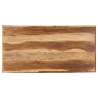 Tavolo da Pranzo 120x60x75 cm Legno Massello con Finitura Ambra