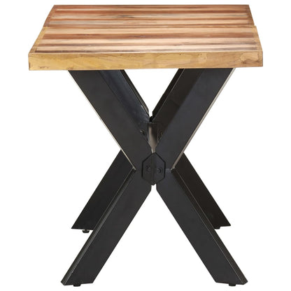 Tavolo da Pranzo 140x70x75 cm Legno Massello con Finitura Ambra
