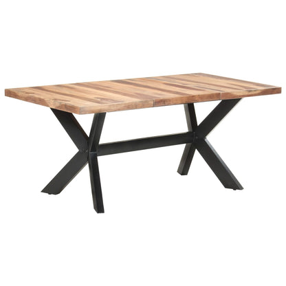 Tavolo da Pranzo 180x90x75 cm Legno Massello con Finitura Ambra