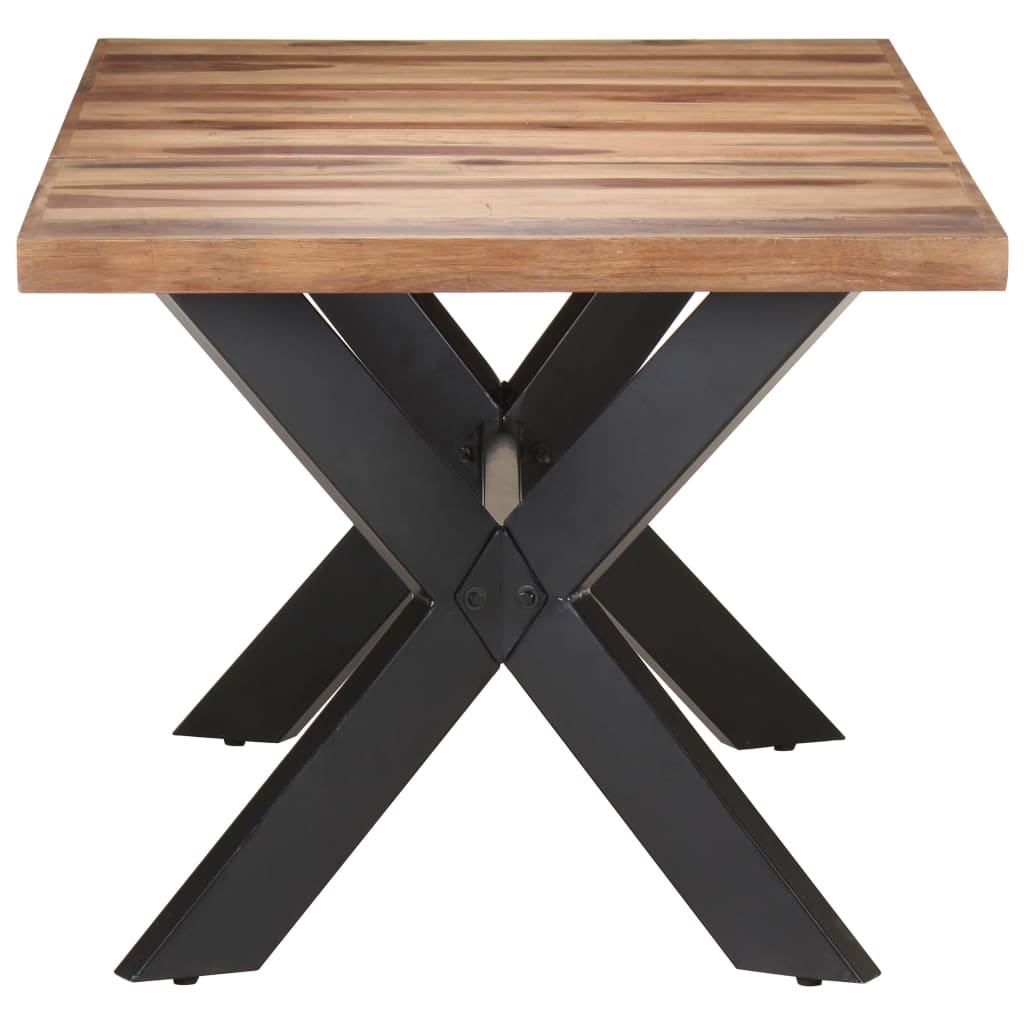 Tavolo da Pranzo 180x90x75 cm Legno Massello con Finitura Ambra