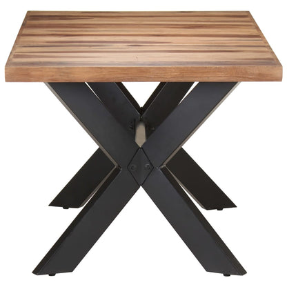 Tavolo da Pranzo 180x90x75 cm Legno Massello con Finitura Ambra
