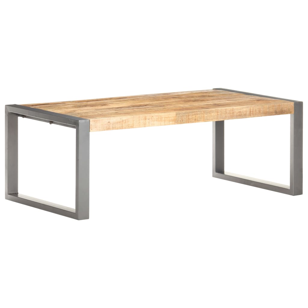 Tavolino da Salotto 110x60x40 cm in Legno di Mango Grezzo