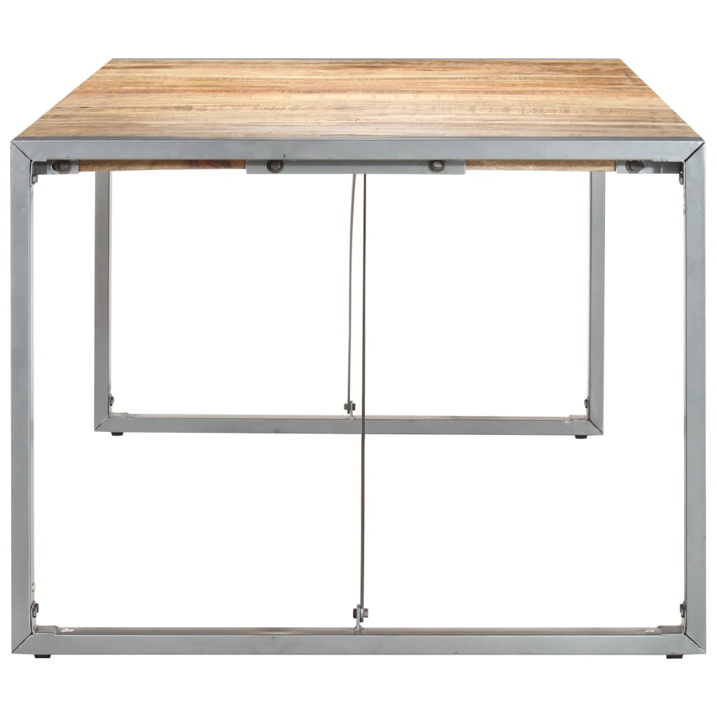 Tavolo da Pranzo 220x100x75cm in Legno Massello di Mango Grezzo