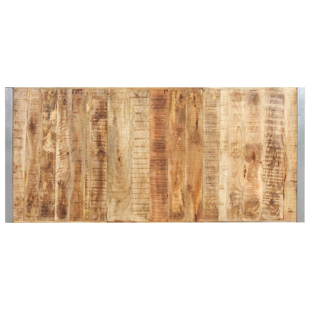 Tavolo da Pranzo 220x100x75cm in Legno Massello di Mango Grezzo