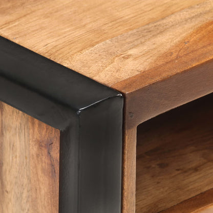 Comodino 40x35x55cm in Legno Massello di Acacia
