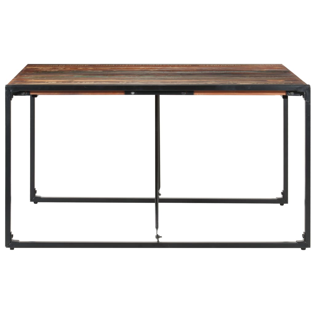 Tavolo da Pranzo 140x140x75 cm in Legno Massello di Recupero