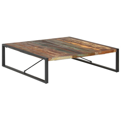 Tavolino da Salotto 140x140x40 cm in Legno Massello di Recupero