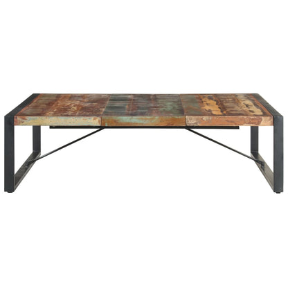 Tavolino da Salotto 140x140x40 cm in Legno Massello di Recupero