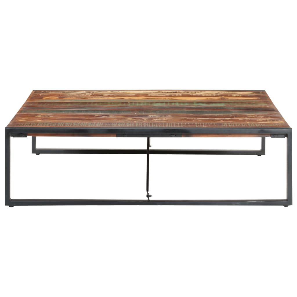 Tavolino da Salotto 140x140x40 cm in Legno Massello di Recupero