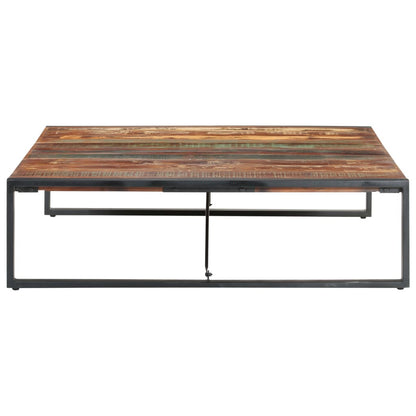 Tavolino da Salotto 140x140x40 cm in Legno Massello di Recupero