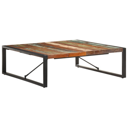 Tavolino da Salotto 120x120x40 cm in Legno Massello di Recupero