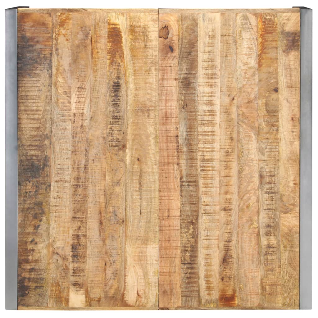 Tavolino da Salotto 120x120x40 cm in Legno di Mango Grezzo