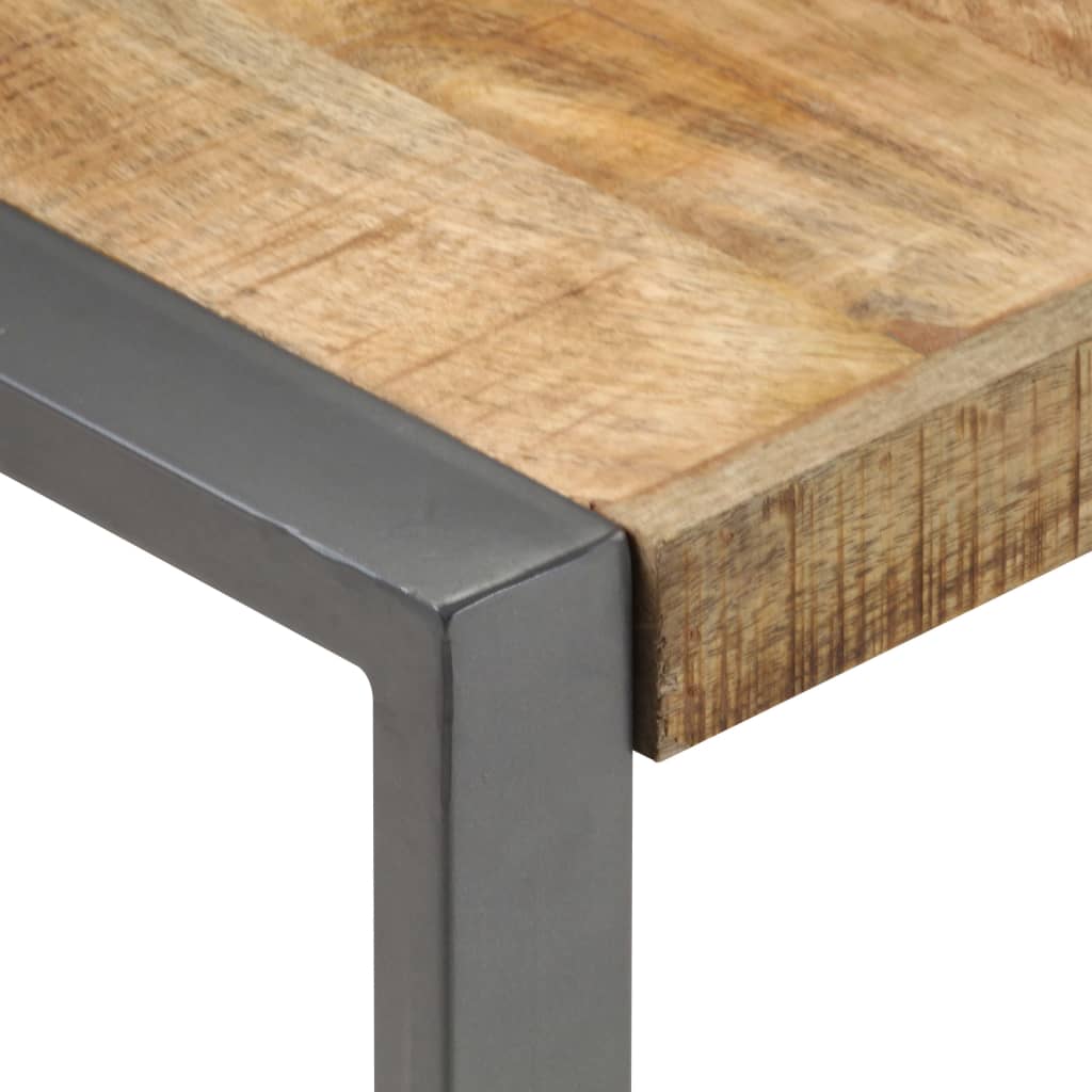 Tavolino da Salotto 120x120x40 cm in Legno di Mango Grezzo
