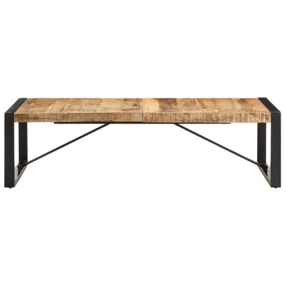 Tavolino da Salotto 140x70x40 cm in Legno di Mango Grezzo