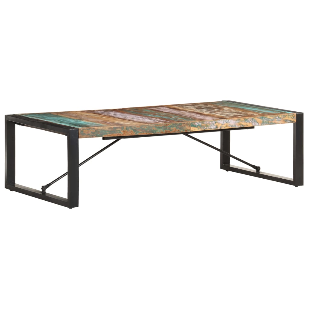 Tavolino da Salotto 140x70x40 cm in Legno Massello di Recupero