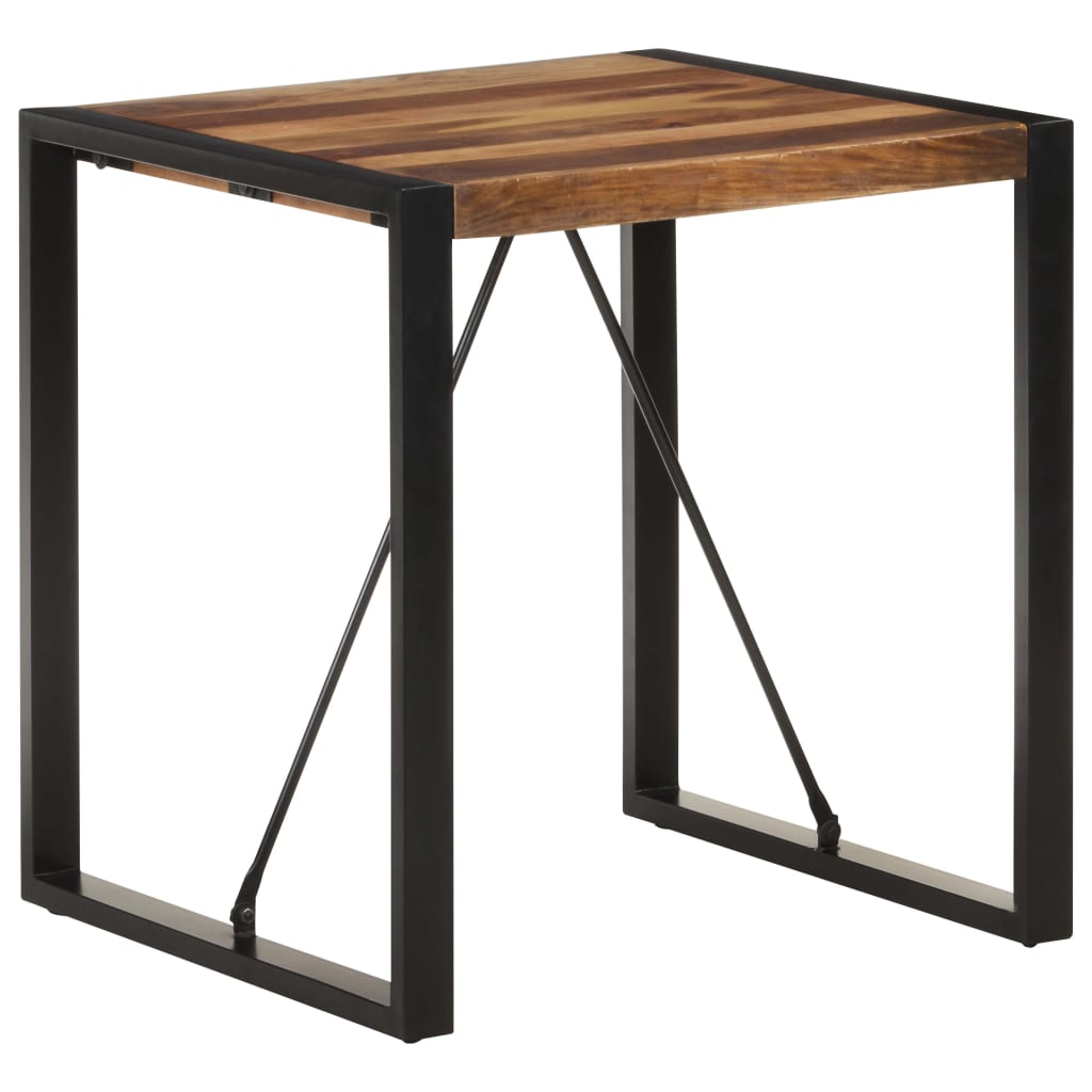 Tavolo da Pranzo 70x70x75 cm in Legno Massello di Acacia