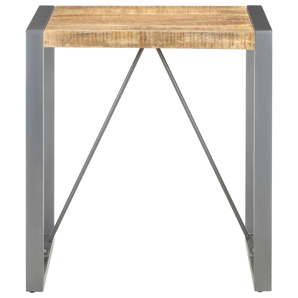Tavolo da Pranzo 70x70x75 cm in Legno Massello di Mango Grezzo