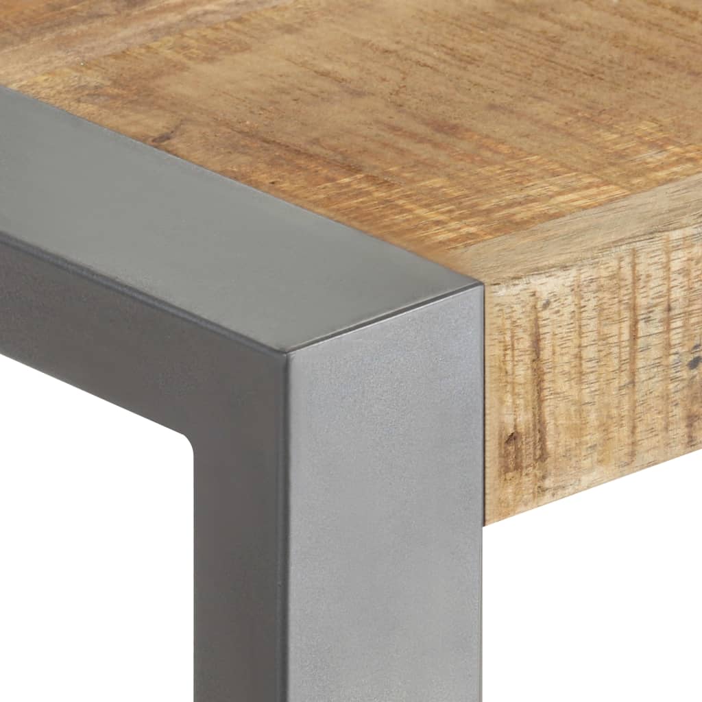 Tavolo da Pranzo 70x70x75 cm in Legno Massello di Mango Grezzo