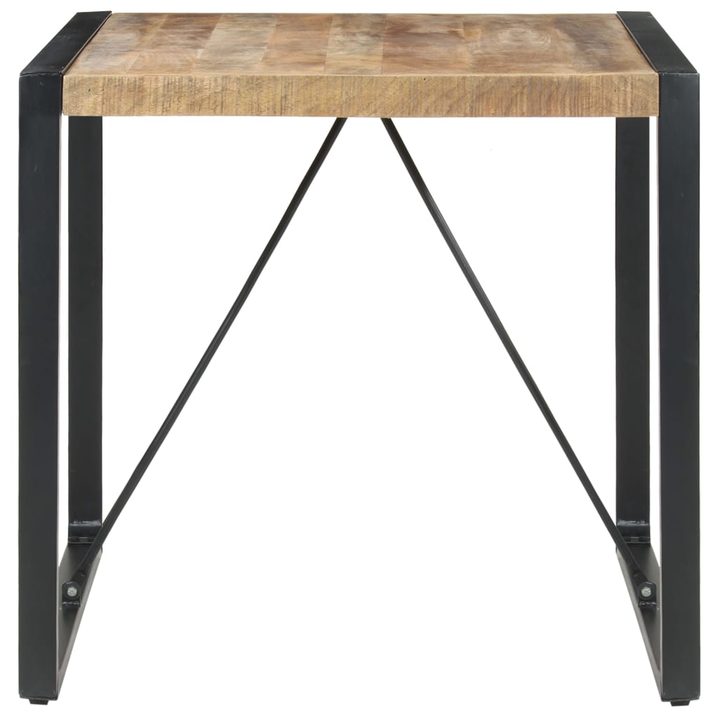 Tavolo da Pranzo 80x80x75 cm in Legno di Mango Grezzo