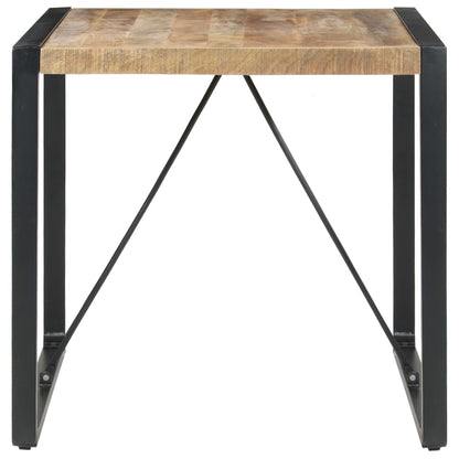 Tavolo da Pranzo 80x80x75 cm in Legno di Mango Grezzo