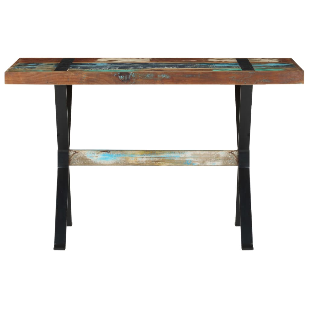 Tavolo da Pranzo 120x60x76 cm in Legno Massello di Recupero