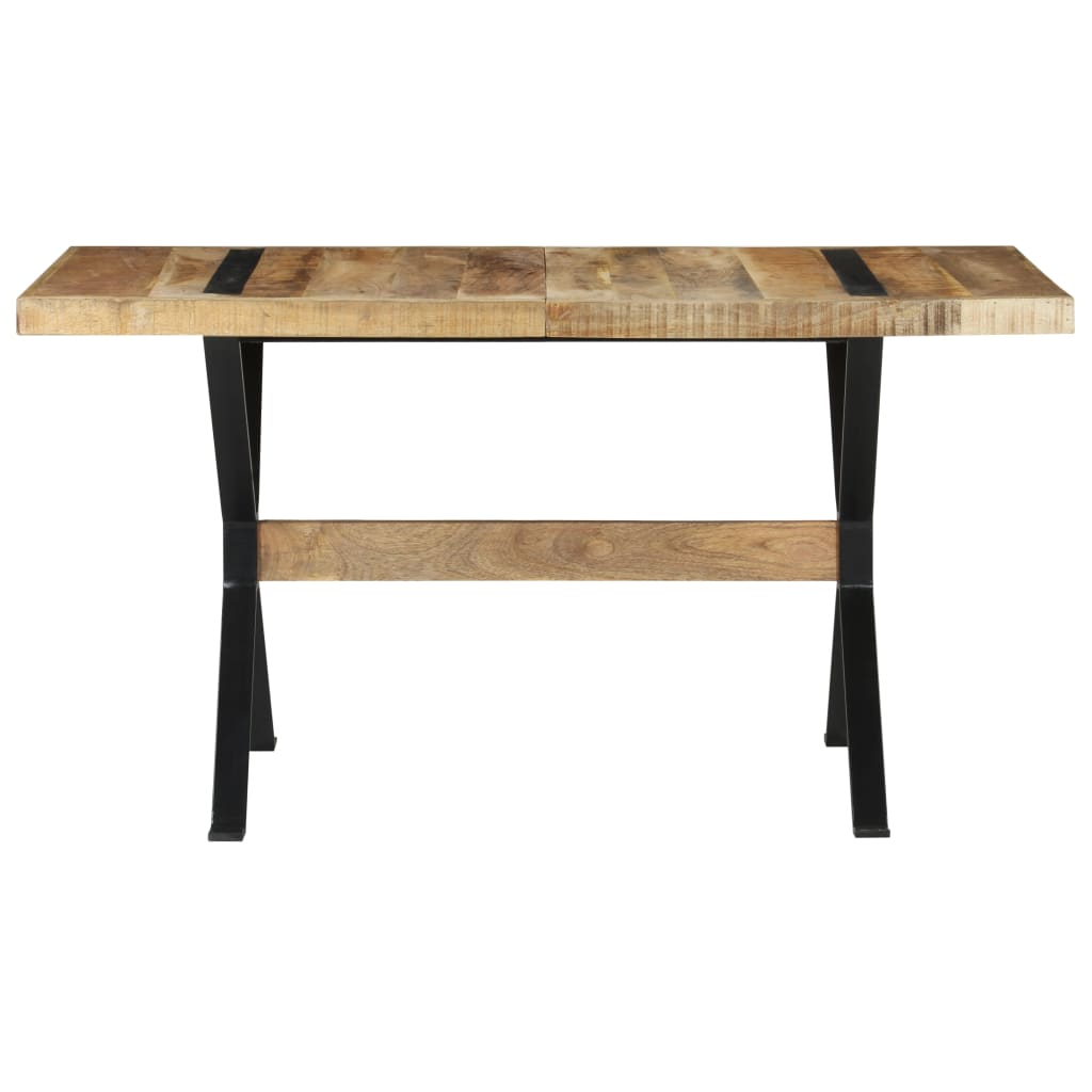 Tavolo da Pranzo 140x70x76 cm in Legno di Mango Grezzo