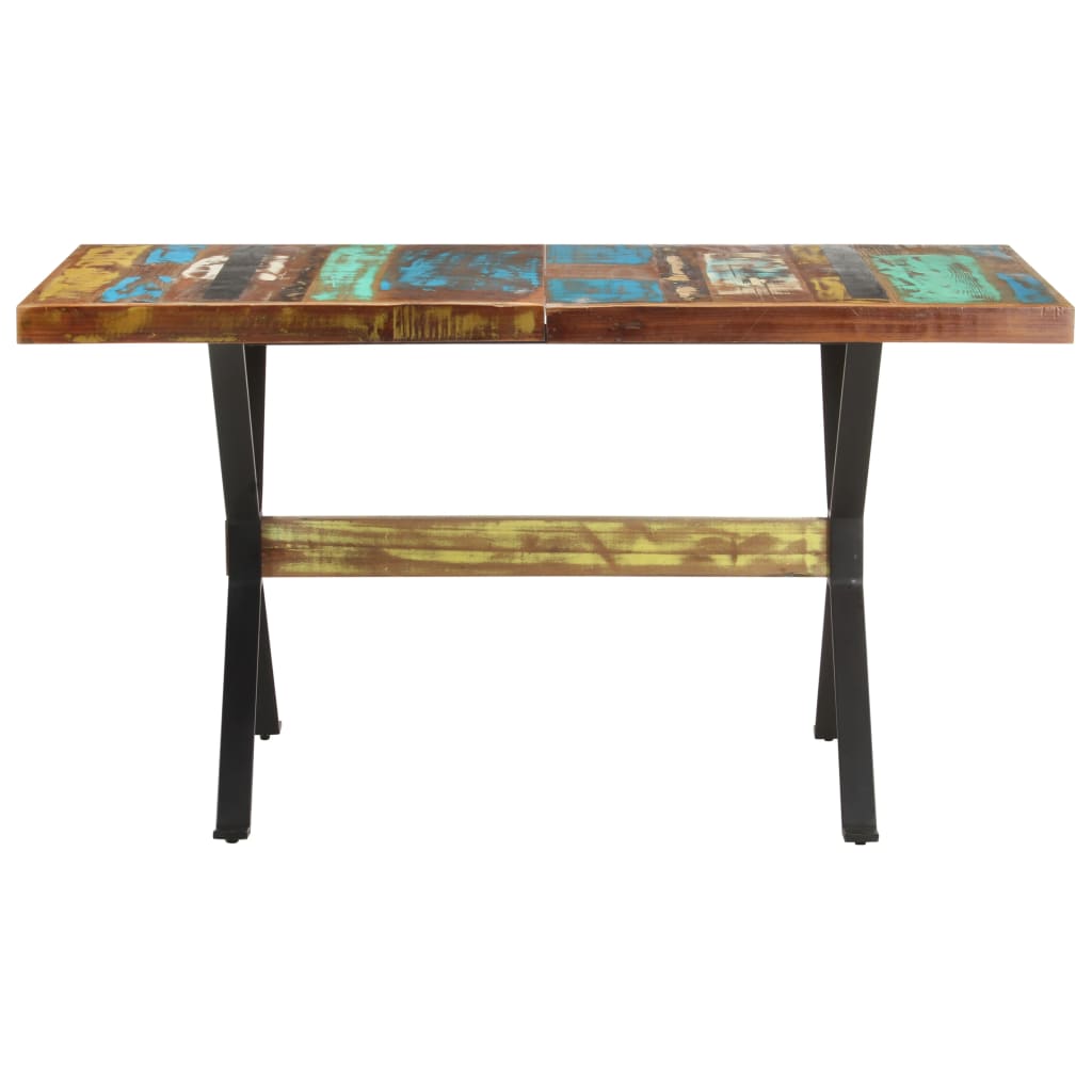 Tavolo da Pranzo 140x70x76 cm in Legno Massello di Recupero