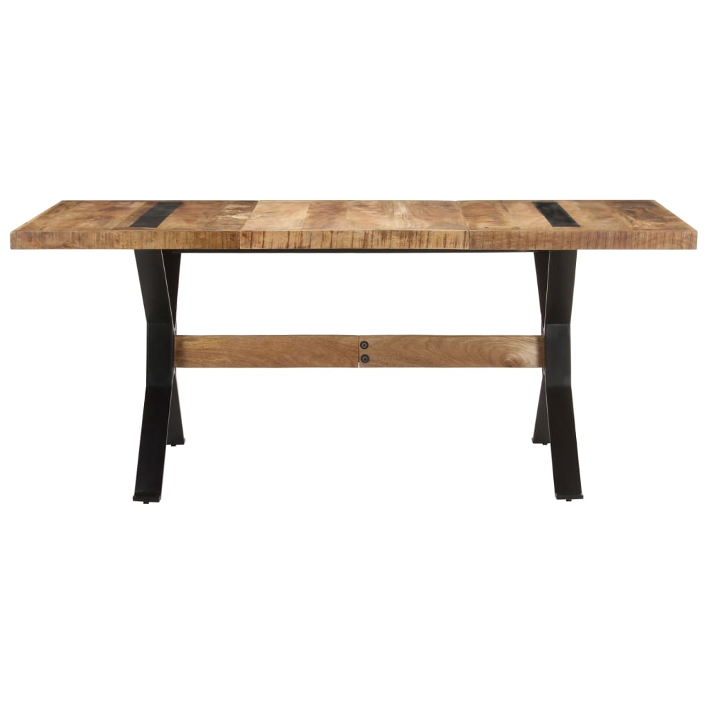 Tavolo da Pranzo 180x90x76 cm in Legno Massello di Mango Grezzo