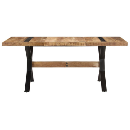 Tavolo da Pranzo 180x90x76 cm in Legno Massello di Mango Grezzo
