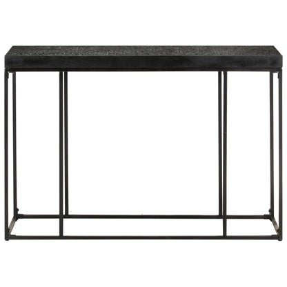 Tavolo Consolle Nero 110x35x76 cm Massello di Acacia e Mango