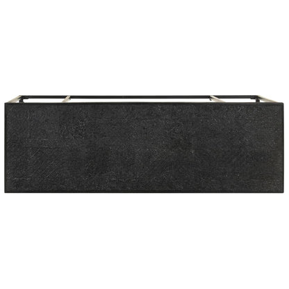 Tavolo Consolle Nero 110x35x76 cm Massello di Acacia e Mango