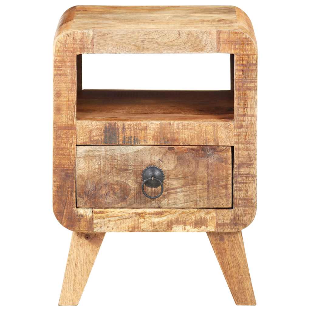 Comodino 30x30x41 cm in Legno di Mango Grezzo