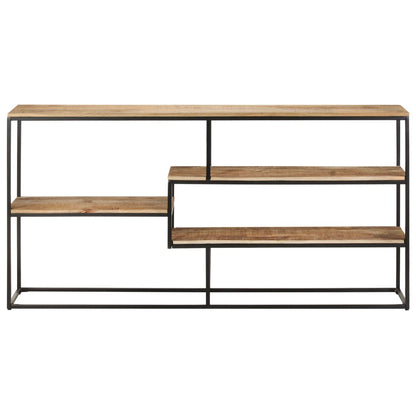 Credenza 150x30x75 cm in Legno di Mango Grezzo