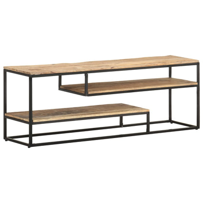 Mobile Porta TV 130x30x45 cm in Legno Massello di Mango Grezzo
