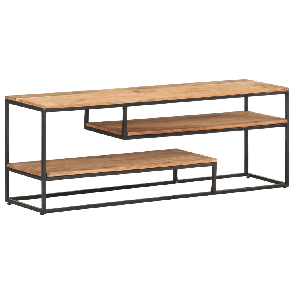 Mobile Porta TV 130x30x45 cm in Legno Massello di Acacia