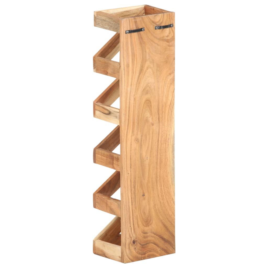 Portavino da 5 Bottiglie in Legno Massello di Acacia