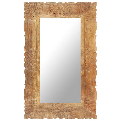 Specchio 80x50 cm in Legno Massello di Mango