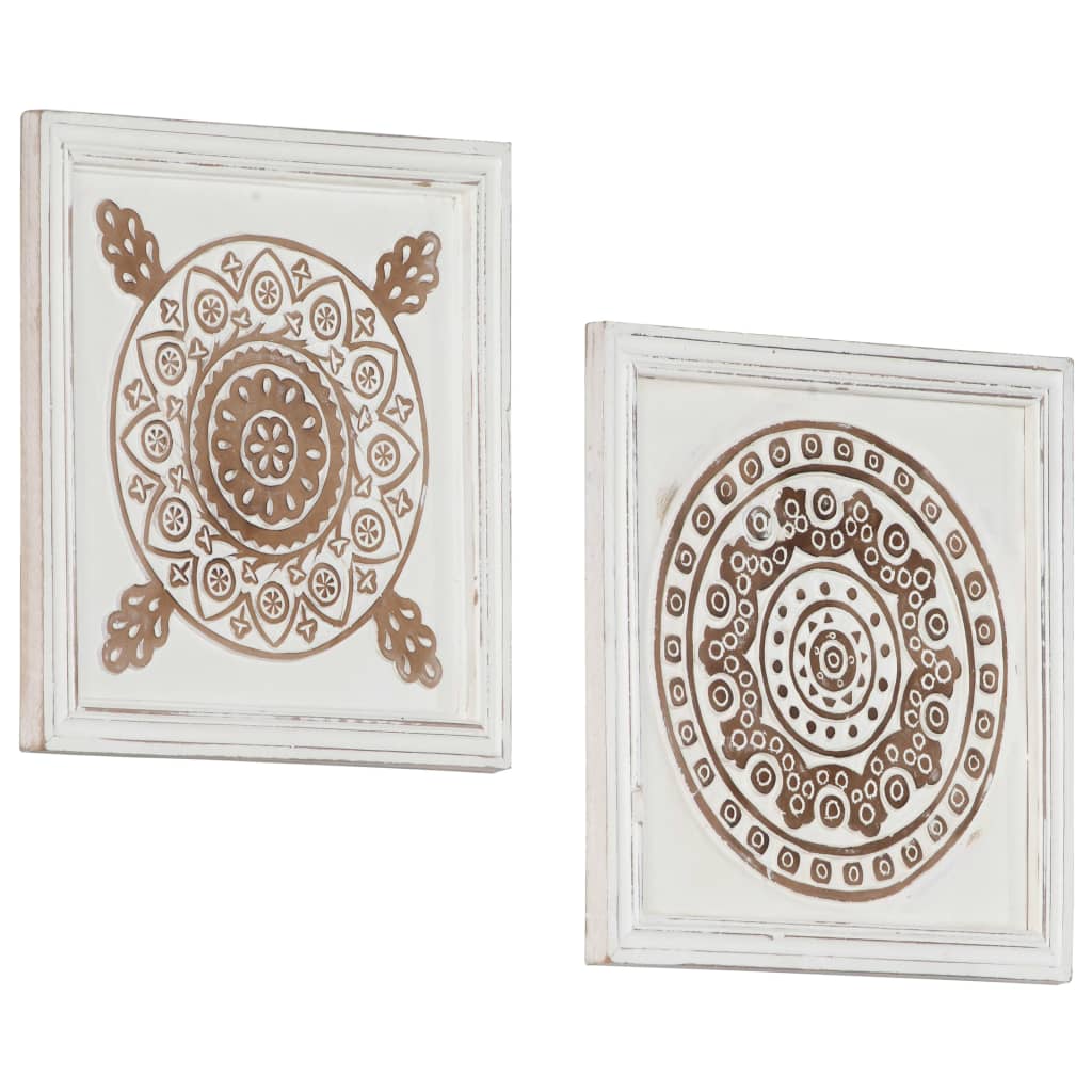 Pannelli Murali Intagliati 2 pz in MDF 40x40x1,5 cm
