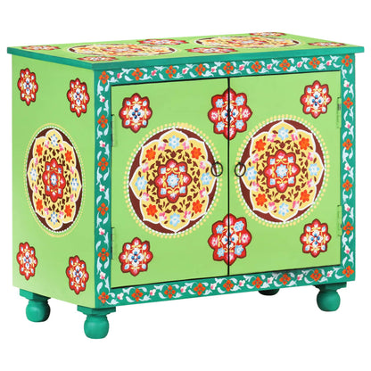 Credenza Dipinta a Mano Multicolore 70x35x60 cm Legno di Mango